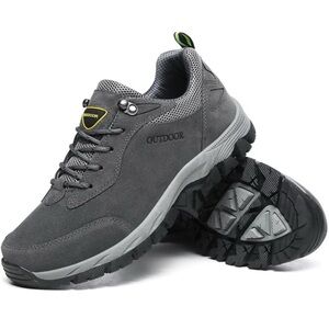 Men's Waterproof Hiking Shoes with Arch Support Outdoor Walking Shoes Size 42